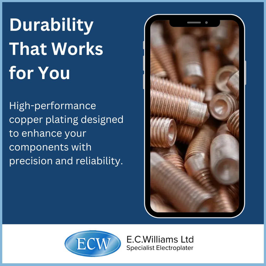 ecwilliamsuk's tweet photo. Copper Plating Designed for You

Your components deserve the best. Our precision copper plating enhances performance, durability, and reliability.

Discover our services today: https://t.co/SK5omThLcR

#CopperPlating #DurabilityMatters #ElectroplatingExperts #EngineeringSolutions https://t.co/hq81eaBn9V