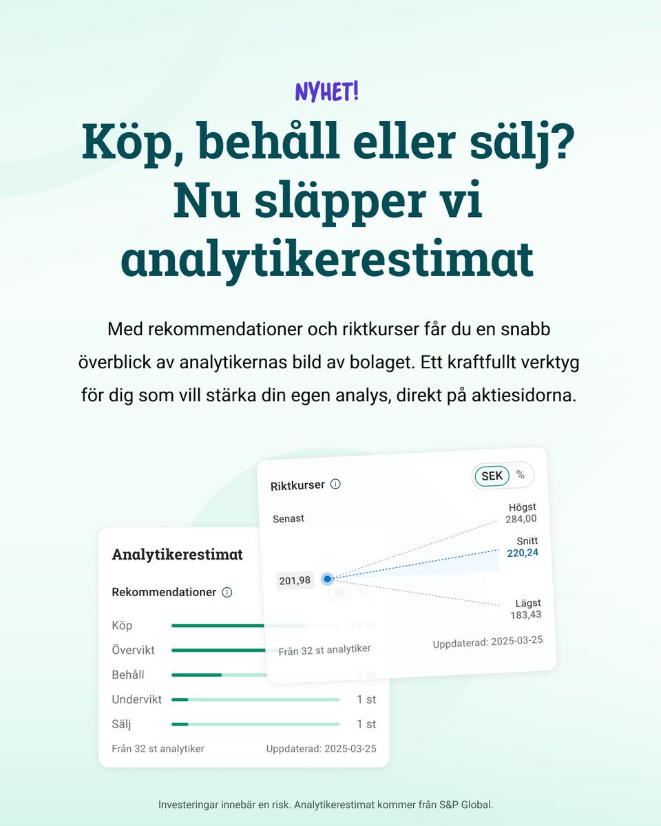 Ta reda på vad experterna säger om dina favoritbolag📊
