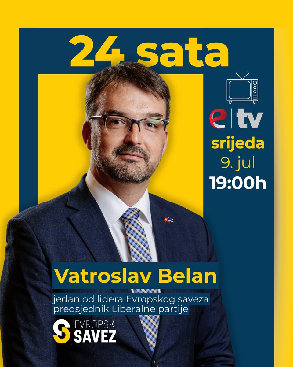 📣Večeras u 19h, informativna emisija „24 sata” na TV|e! <a href="/VatroslavBelan/">Vatroslav Belan</a> <a href="/LPCG_online/">Liberalna partija CG</a>