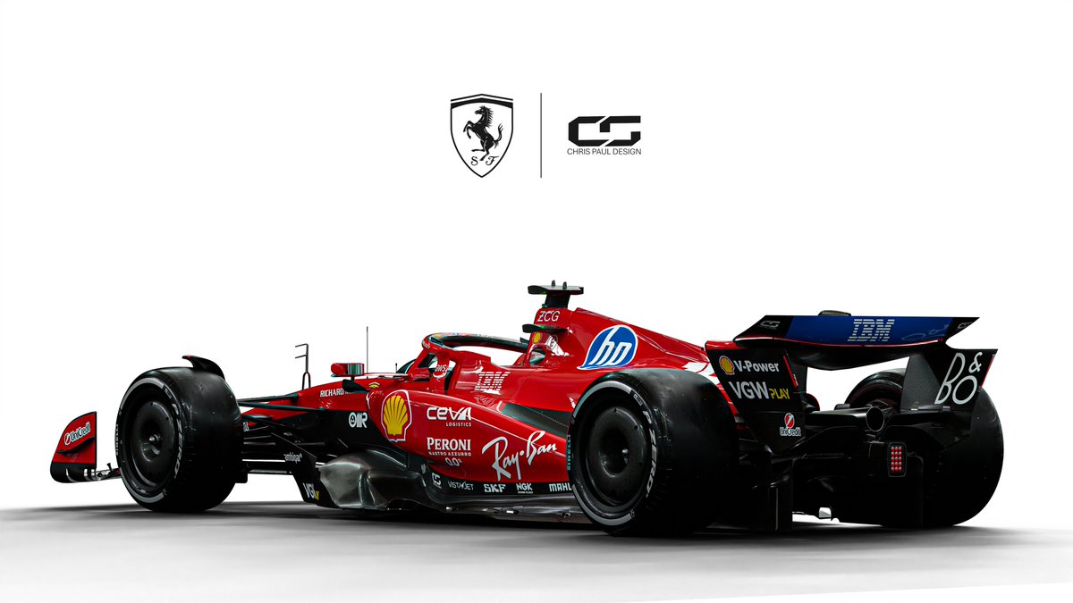 ChrisPaulDesig1's tweet photo. A lot of people have been asking for these following my Silverstone renders.
So here they are, no special fancy designing, but a Red @ScuderiaFerrari 
A team where a solid colour I think is all that is required.

#Ferrari #render #CGI #Scuderiaferrari https://t.co/K9fzyND7eB