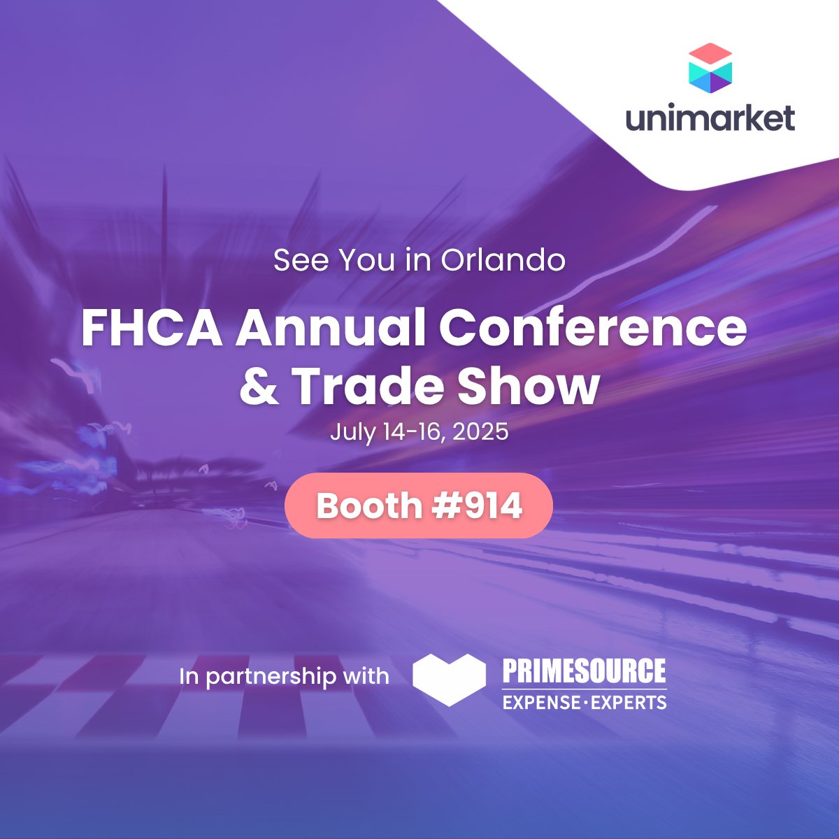 Is your procurement strategy built for the road ahead? Unimarket + Prime Source are heading to #FHCA2025! Visit us at Booth 914 to see how Source-to-Pay innovation drives clarity, control &amp; better care.

#LongTermCare #SourceToPay #Unimarket #PrimeSource #Healthcare