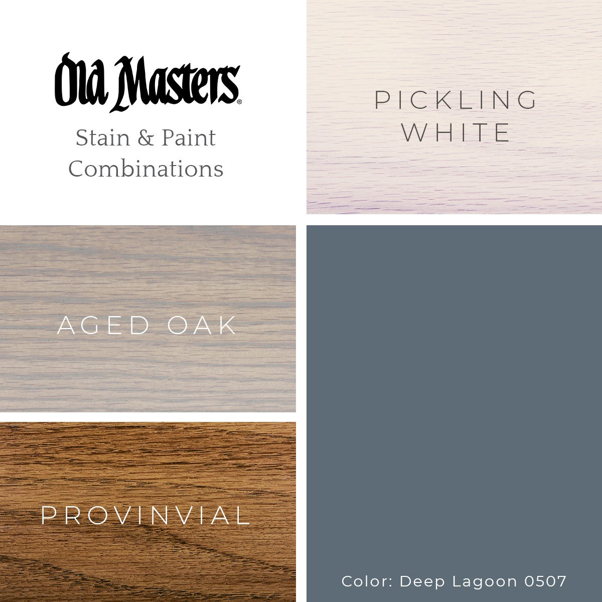 Deep Lagoon is a refined color that blends a contemporary aesthetic with an understated, calming presence. Use Deep Lagoon to highlight small spaces or add as an accent to Old Masters stain colors in Aged Oak, Provincial, or Pickling White.

l8r.it/tgNx