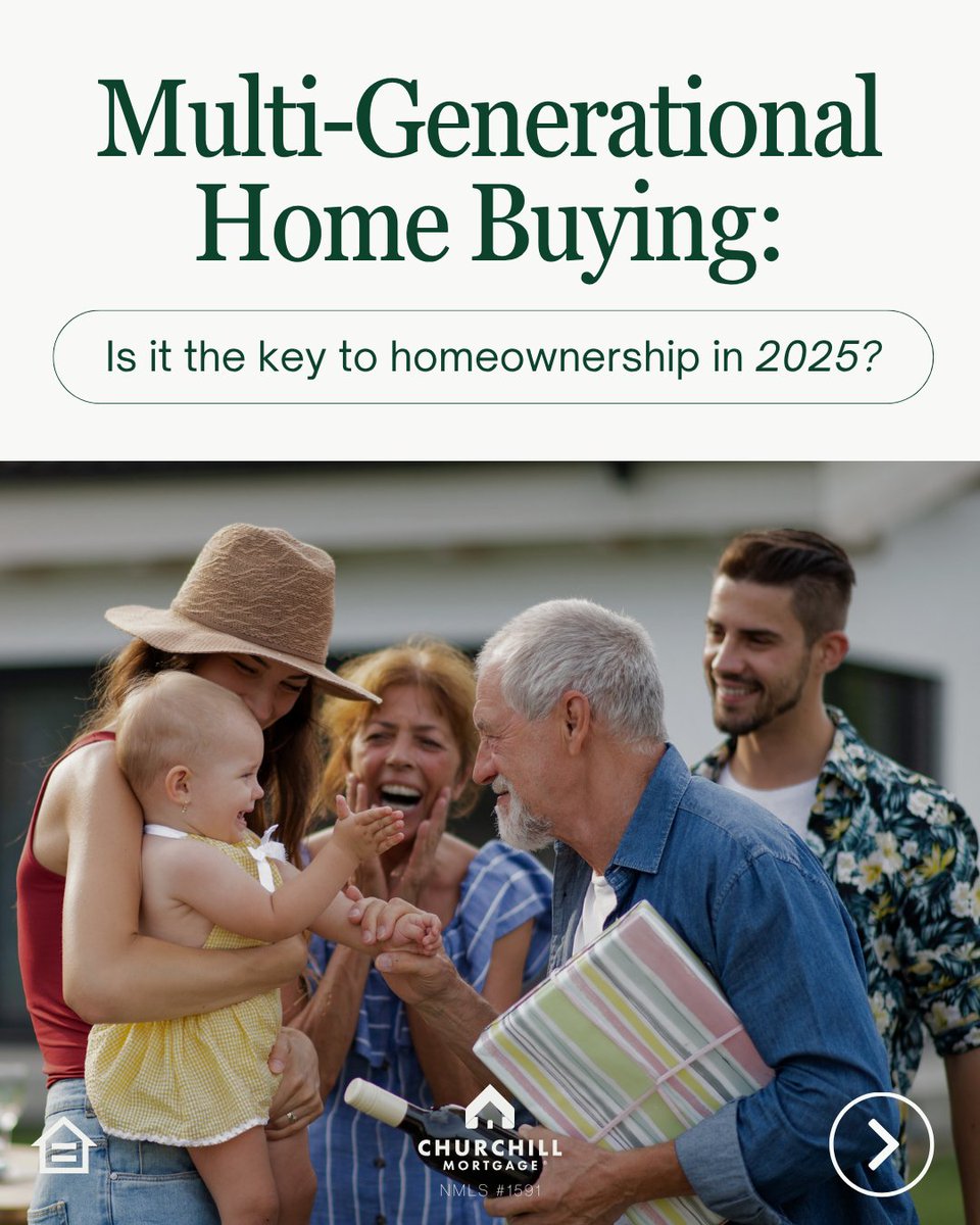 ChurchillMtg's tweet image. 👨‍👩‍👧‍👦 Multi-generational home buying is the new popular homeownership trend, and it might just be for you!

Drop your thoughts in the replies below! ⬇️ 

#churchillmortgage #multigen #homeownership