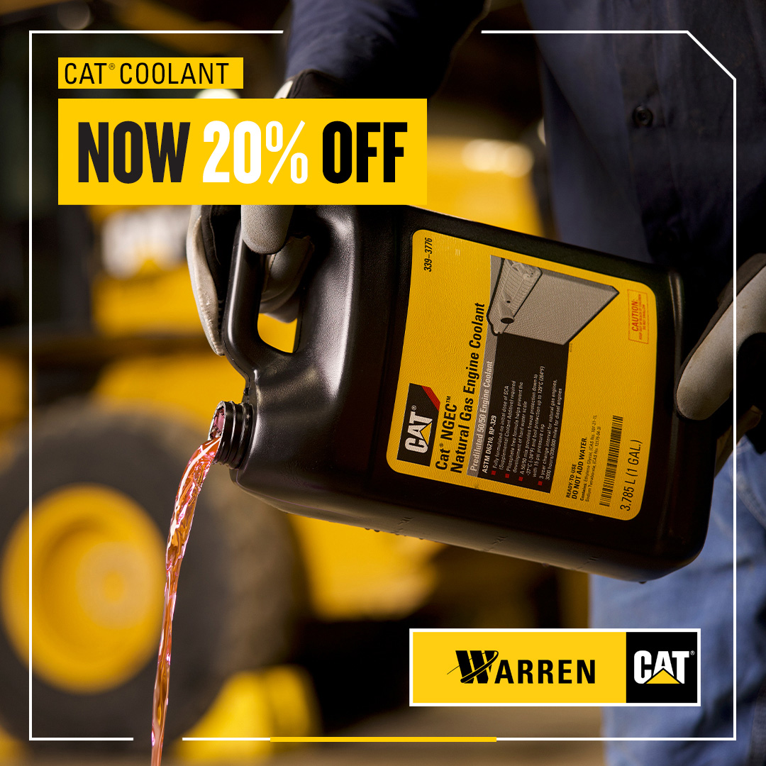 Don’t risk overheating—protect your equipment and save 20% on Cat brand coolants! Act now and get the best for your machines: warrenc.at/_Coolants_

*Offer expires September 30, 2025, no promo code required. 

#WarrenCAT #WhateverTheJob #WhateverItTakes