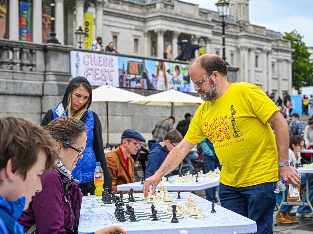 Chess_Fest's tweet image. We have two continuous 16 board simultaneous displays on Sunday in Trafalgar Sq. - with the best in UK chess ready to take on all comers!  GM Adams, GM Vitiugov, GM Jones, GM Conquest, IM Hunt &amp;amp; more! ChessFest is open to all and completely FREE! Proudly supported by @xtxmarkets