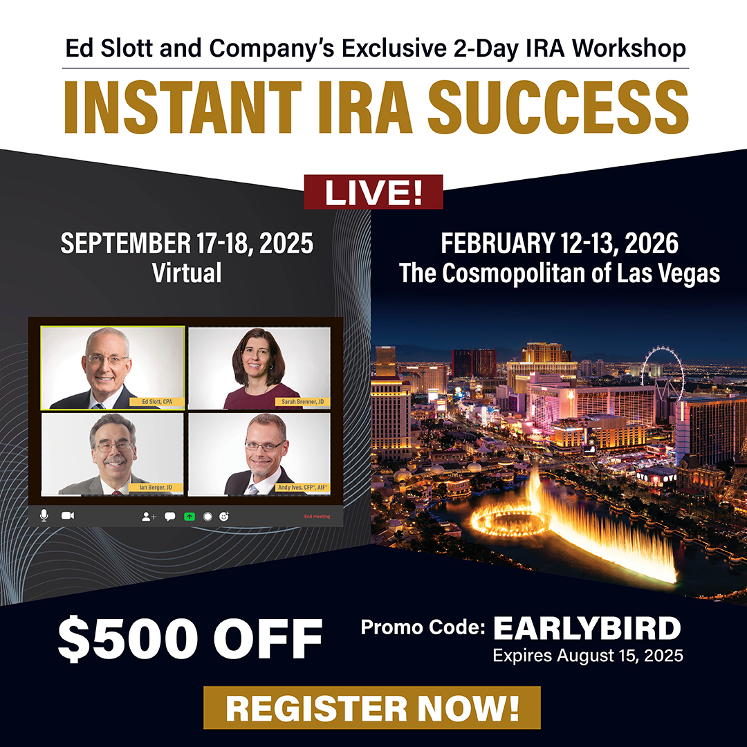 theslottreport's tweet photo. New law = new planning potential.
With the Tax Cuts and Jobs Act (#TCJA) now permanent, #Roth conversions, QBI, and estate planning strategies are more valuable than ever.
Stay prepared โ join us at one of our upcoming #InstantIRASuccess workshops to ensure your practice and your clients are ready!
๐ฐ Use code EARLYBIRD for $500 off registration.
Learn more and register here: https://t.co/g1EzXDmPNw