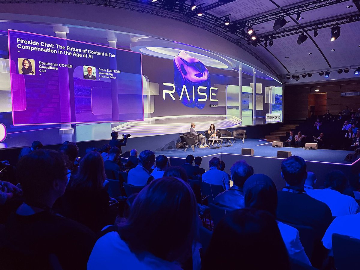RaiseSummit's tweet image. Stephanie Cohen, @Cloudflare CSO - "If the internet dies and original content dies, it'll be very difficult for AI models to continue to develop and thrive, and so this is about building a viable ecosystem."
#RAISESummit #AI