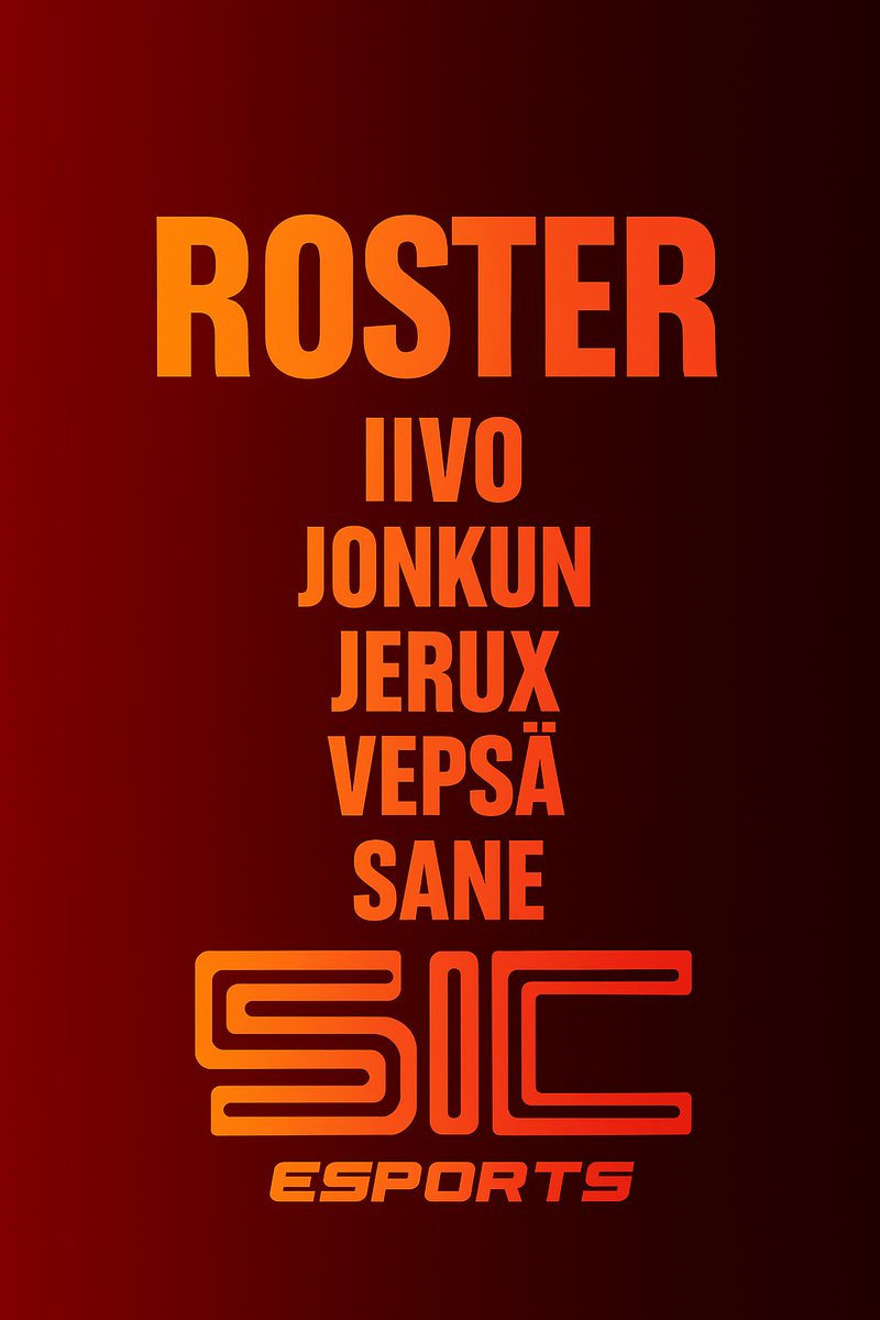SIC esports (@sicesportsfi) on Twitter photo Huomenna se starttaa taas #TÄYSILLÄ
SIC lähtee tulevaan FPL kauteen jo nopeimmalla sprinttiajalla toimivaksi todetulla rosterilla, ainoastaan ampujan rooliin tarvittiin vahvistuksia.
Ekassa matsissa kaatuu <a href="/GALAesportsFI/">GALA esports🦁🦁🦁</a> 🎯
Peliä voi seurata:
⏲️18:00 twitch.tv/finnhouse Huomenna se starttaa taas #TÄYSILLÄ
SIC lähtee tulevaan FPL kauteen jo nopeimmalla sprinttiajalla toimivaksi todetulla rosterilla, ainoastaan ampujan rooliin tarvittiin vahvistuksia.
Ekassa matsissa kaatuu <a href="/GALAesportsFI/">GALA esports🦁🦁🦁</a> 🎯
Peliä voi seurata:
⏲️18:00 twitch.tv/finnhouse