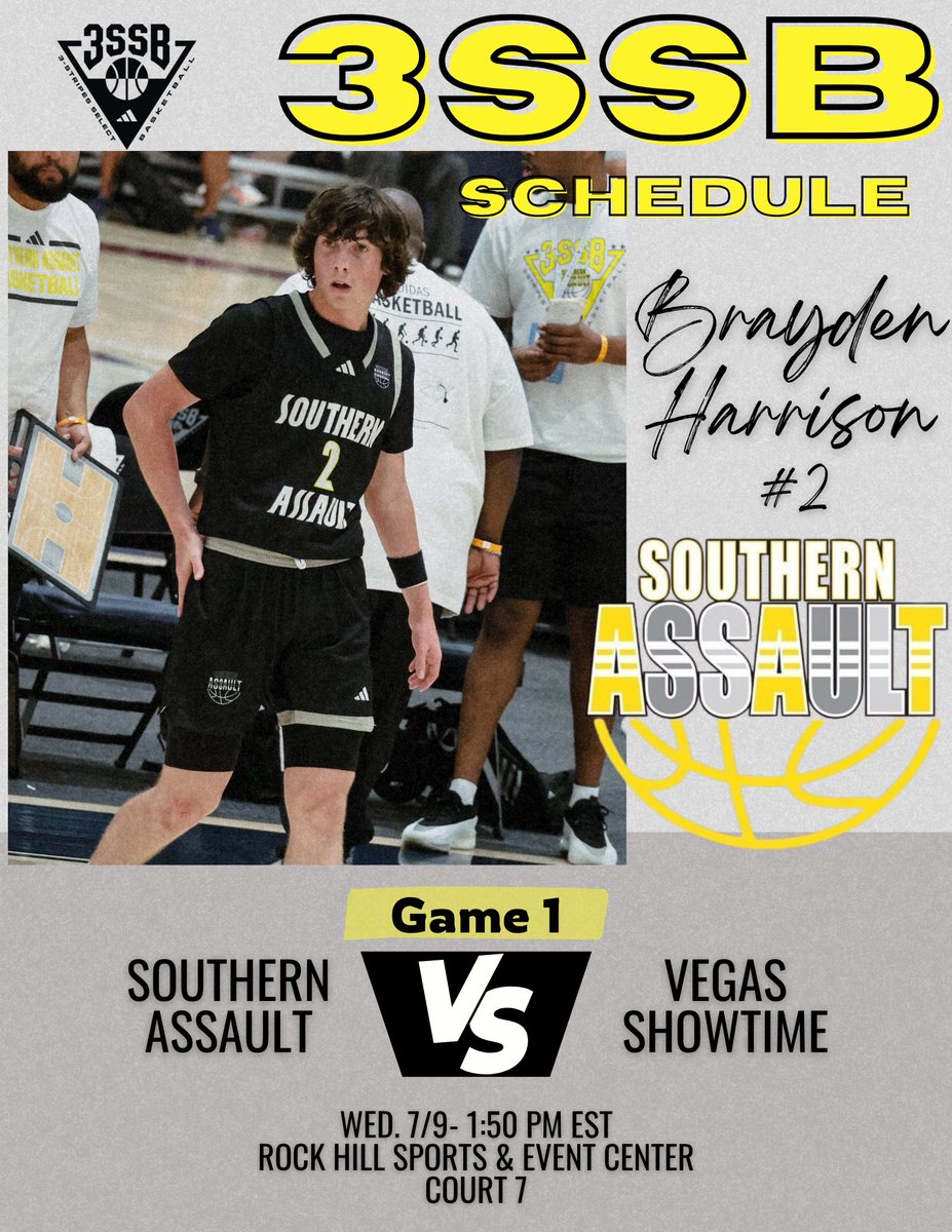 Brayden Harrison (@braydenharr23) on Twitter photo Day 1 <a href="/3SSBCircuit/">3Stripes Select Basketball</a>
Ready 😤
<a href="/AssaultSouthern/">Southern Assault</a> <a href="/coachdeal10/">Delton Deal</a> <a href="/coachvonzell1/">coach Von</a> <a href="/chefdavis23/">darian davis</a>
📍Rock Hill, SC Day 1 <a href="/3SSBCircuit/">3Stripes Select Basketball</a>
Ready 😤
<a href="/AssaultSouthern/">Southern Assault</a> <a href="/coachdeal10/">Delton Deal</a> <a href="/coachvonzell1/">coach Von</a> <a href="/chefdavis23/">darian davis</a>
📍Rock Hill, SC