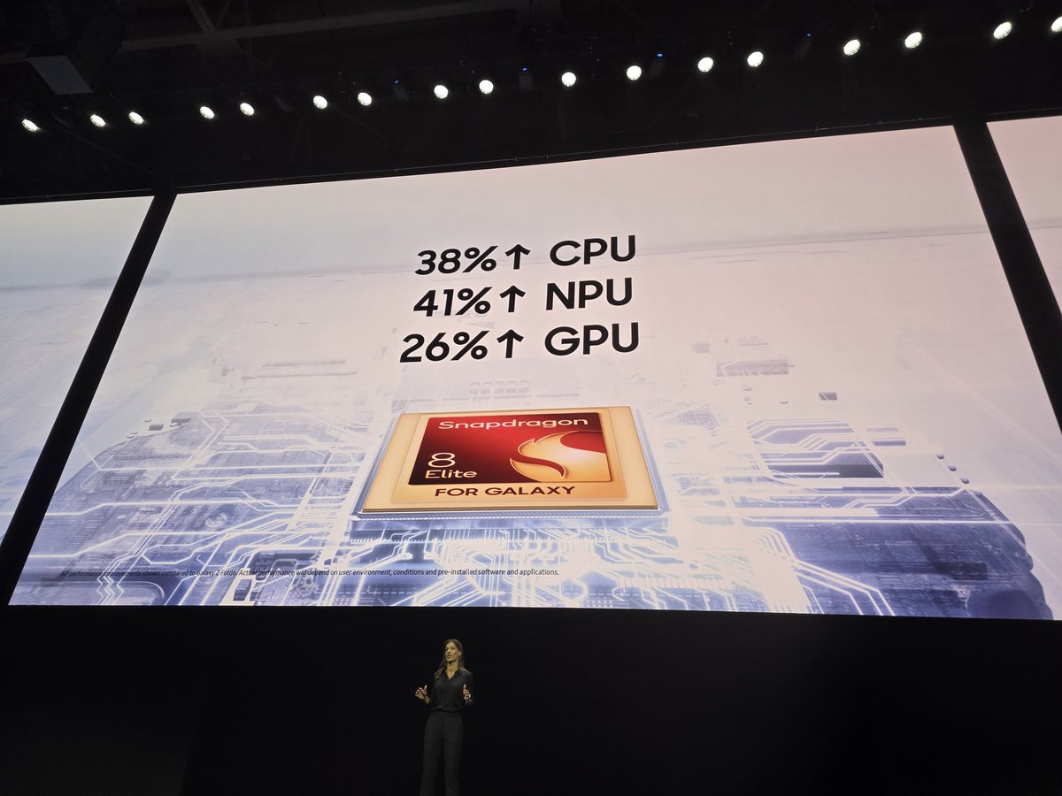 MyTechMusings's tweet image. Just like every #GalaxyFold #GalaxyFold7 is powered by @Qualcomm @Snapdragon processor... #Snapdragonn8Elite

#GalaxyUnpacked #GalaxyAI $qcom