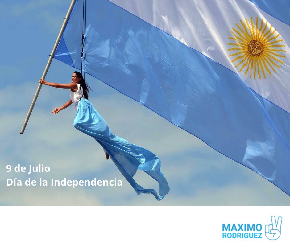 Maximoarodrigue's tweet photo. “Oid el ruido de rotas cadenas
Ved en trono a la noble igualdad”

¡Al gran pueblo argentino, salud!

Por una Argentina con Independencia Económica, Soberanía Política y Justicia Social. 🇦🇷
🇦🇷 9 de Julio
🇦🇷#DiadelaIndependencia https://t.co/tJSdZCTeqK