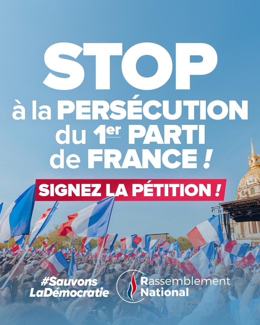 Rassemblement National (@rnational_off) on Twitter photo 🔴 STOP au harcèlement et à la persécution du premier parti de France : rassemblementnational.fr/petition/non-a…
Le siège du RN a été perquisitionné avec des moyens disproportionnés, et des saisies arbitraires et abusives ont été opérées.
À mesure que notre victoire se rapproche, les attaques 🔴 STOP au harcèlement et à la persécution du premier parti de France : rassemblementnational.fr/petition/non-a…
Le siège du RN a été perquisitionné avec des moyens disproportionnés, et des saisies arbitraires et abusives ont été opérées.
Ă€ mesure que notre victoire se rapproche, les attaques
