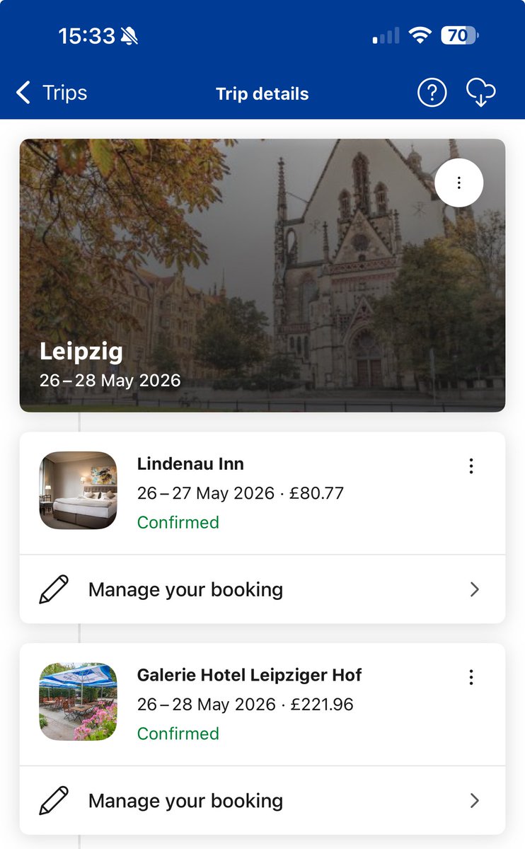 jackbryan8's tweet photo. I’ve got two hotels booked for the Conference League final in Leipzig on the cheap if any @CPFC fans are interested? I’ll do you a good offer. #nffc https://t.co/FOoQ2nIxFv