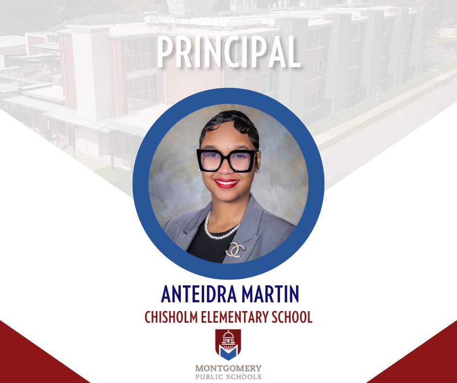 MPS  is excited to announce Ms. Anteidra Martin as the new principal of  Chisholm Elementary School! 
Please join us in giving Principal Martin a warm Chisholm welcome as she begins this new chapter!