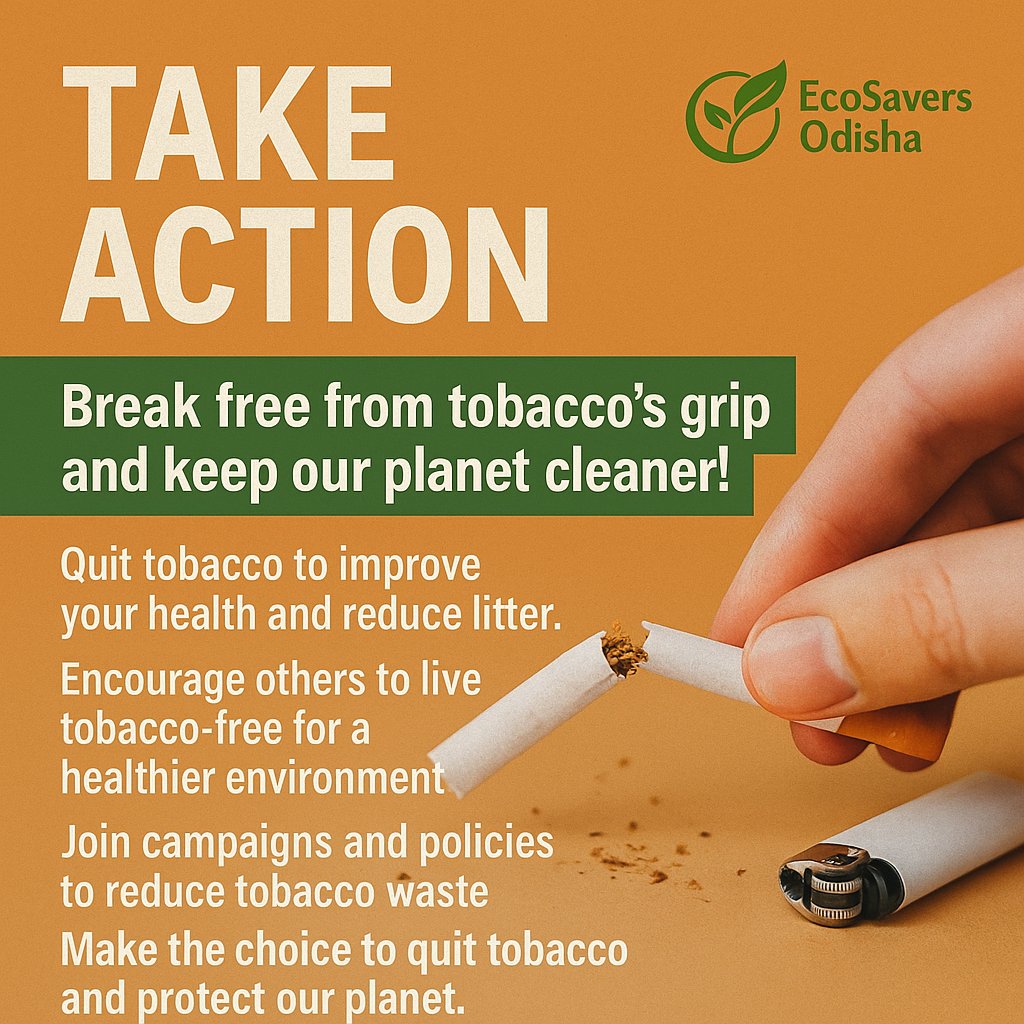 Subash Ch. Mahanta (@subashchmahanta) on Twitter photo 🚭 Tobacco kills over 8 million people every year & harms innocent non-smokers too.
Your lungs deserve clean air 🌱
Choose health over tobacco!
#SayNoToTobacco #EcoSaversOdisha
<a href="/pecuc1/">PECUC Odisha</a> <a href="/DistAdmKeonjhar/">District Administration,Keonjhar</a> <a href="/TobaccoFreeKids/">Campaign for Tobacco-Free Kids</a> <a href="/SDG2030/">SDG2030</a> <a href="/OfficialTeamATA/">Team ATA Official</a> <a href="/UNICEFIndia/">UNICEF India</a> <a href="/IPR_Odisha/">I & PR Department, Odisha</a> 🚭 Tobacco kills over 8 million people every year & harms innocent non-smokers too.
Your lungs deserve clean air 🌱
Choose health over tobacco!
#SayNoToTobacco #EcoSaversOdisha
<a href="/pecuc1/">PECUC Odisha</a> <a href="/DistAdmKeonjhar/">District Administration,Keonjhar</a> <a href="/TobaccoFreeKids/">Campaign for Tobacco-Free Kids</a> <a href="/SDG2030/">SDG2030</a> <a href="/OfficialTeamATA/">Team ATA Official</a> <a href="/UNICEFIndia/">UNICEF India</a> <a href="/IPR_Odisha/">I & PR Department, Odisha</a>