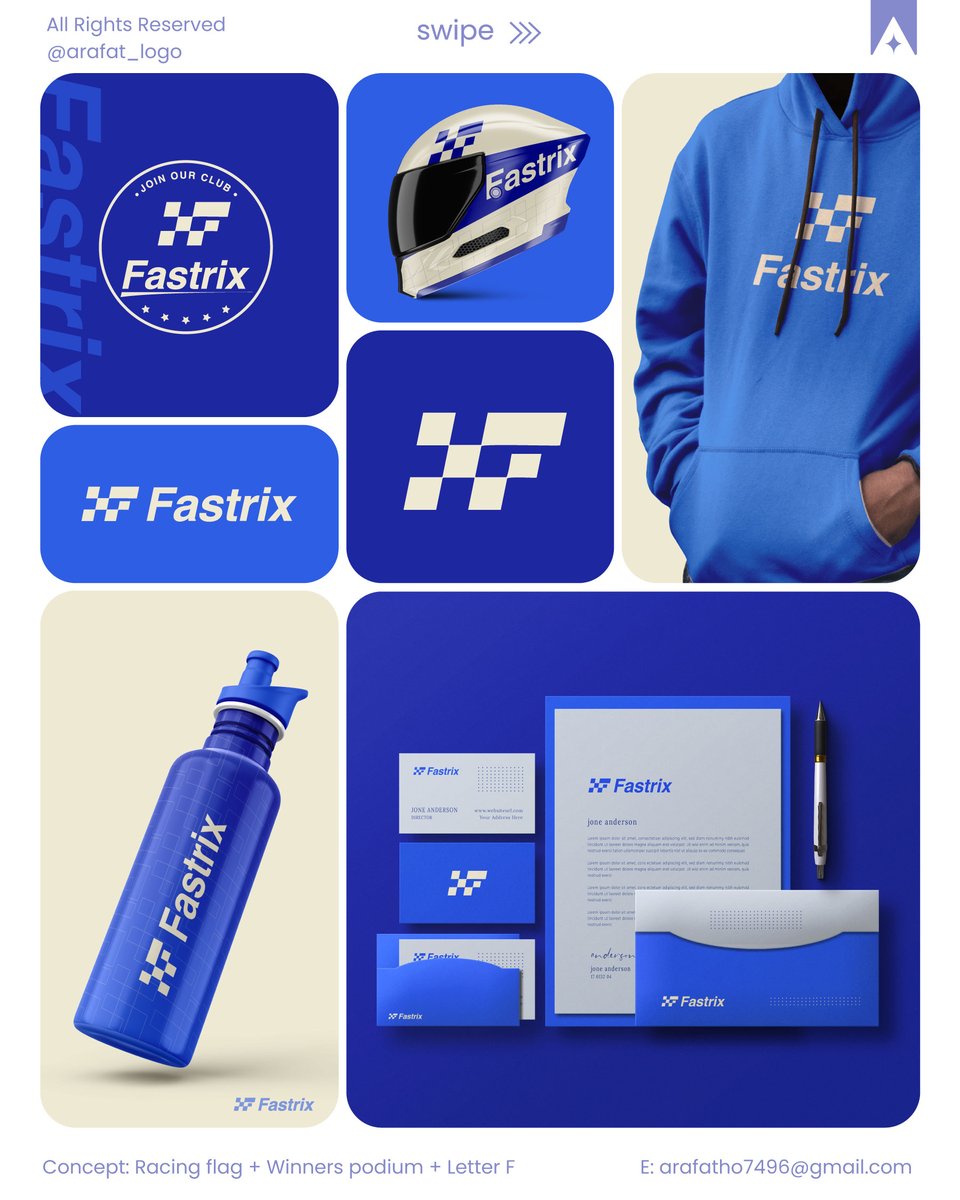 arafat_logo's tweet photo. Hello Everyone,

After countless hours of research, sketches, and revisions, I’m proud to share the Fastrix logo.

This mark isn't just design — it's motion, ambition, and precision captured in a single symbol.
 #LogoDesign https://t.co/Ua3LW89ws1