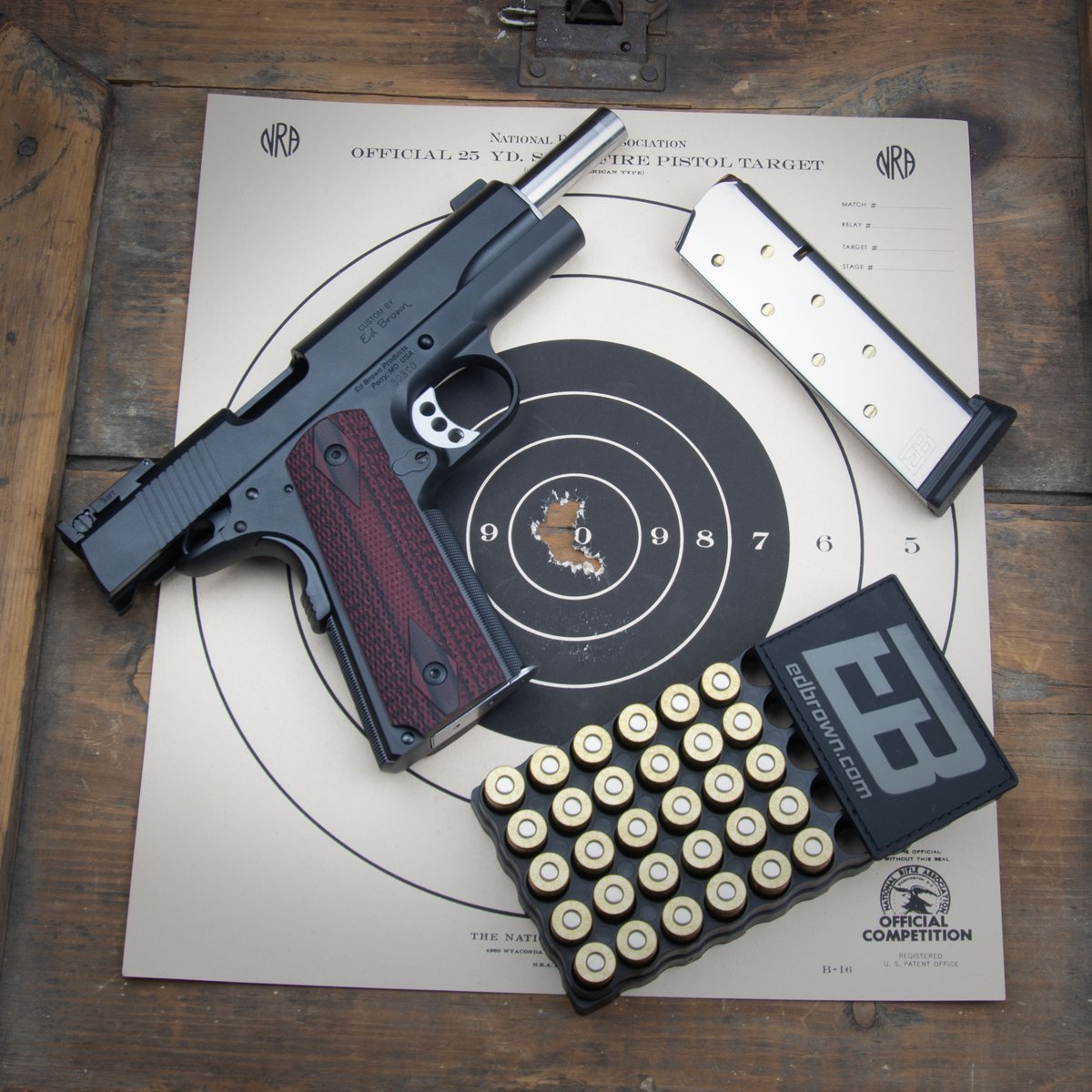 EdBrownProducts's tweet image. Took the Executive Target to the range today. I'll let the picture speak on its performance 🎯