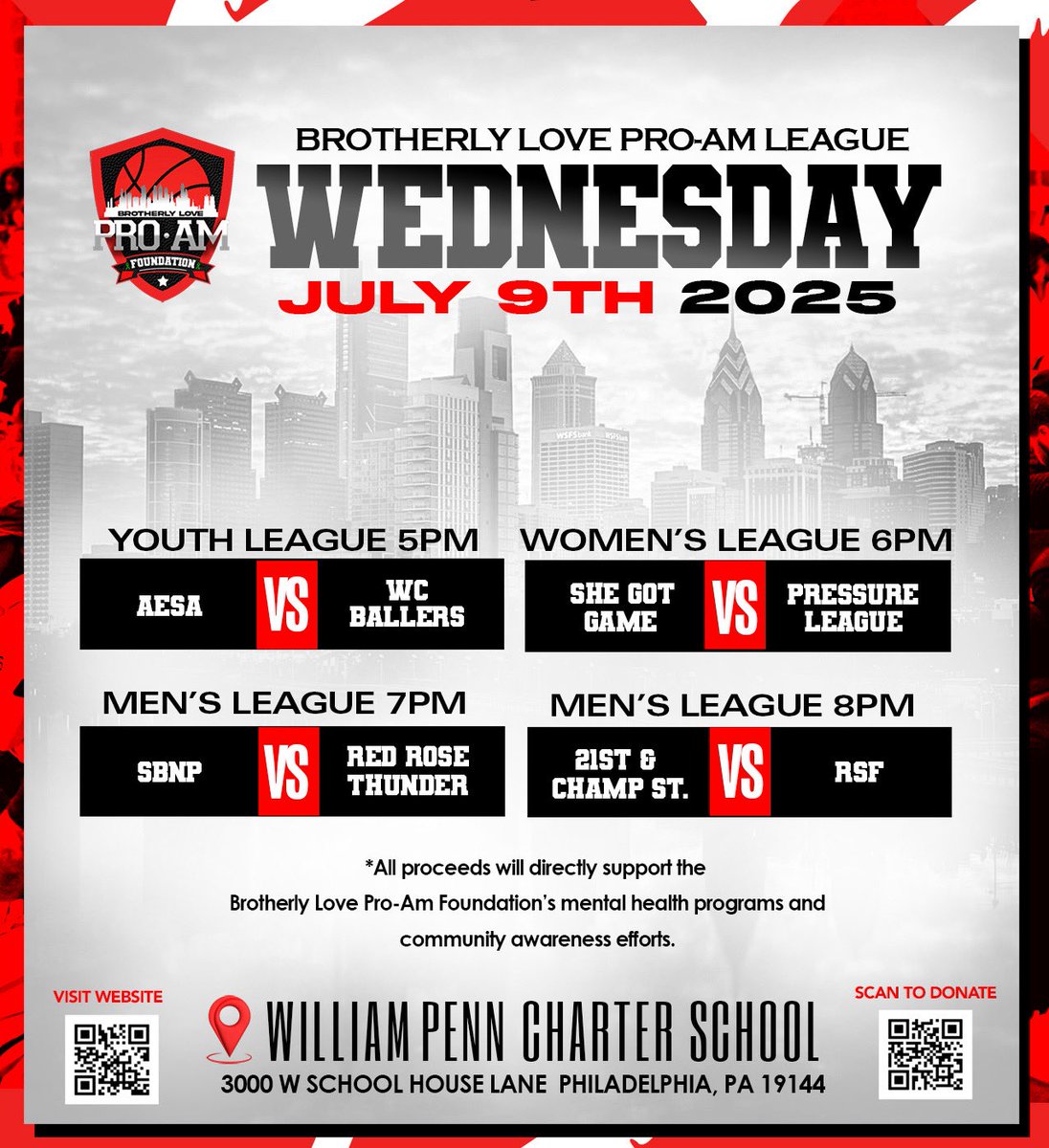 BLoveLeague's tweet photo. Games start at 5:00pm

- See y’all tonight philly ❤️‼️

#brotherlyloveleague #mentalhealth #monsterenergy #love
#youthdevelopment #womensports #nba #ncaa #love #explorepage✨#community #competition #awarness https://t.co/MOA1ITy86L