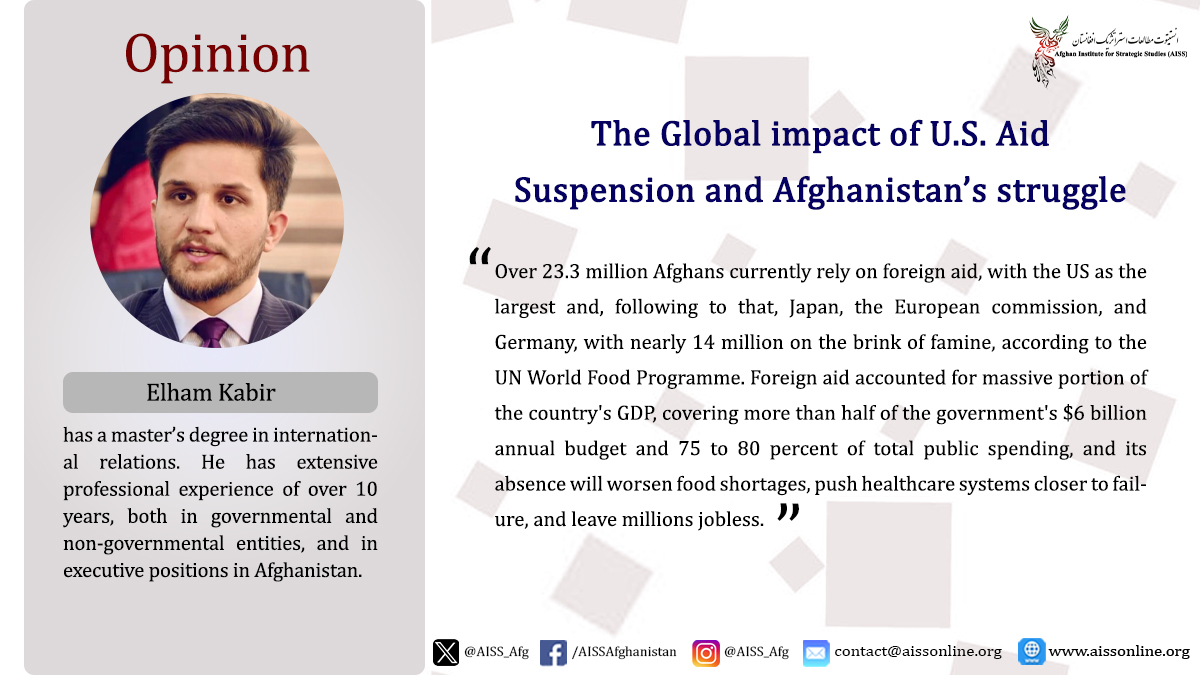 Read the article “The Global impact of U.S. Aid Suspension and Afghanistan’s struggle,” by Elham Kabir at the AISS website. ⬇️
aissonline.org/en/opinions/th…