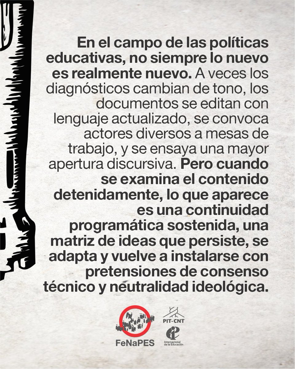 POLÍTICAS EDUCATIVAS

✏️La plaza sitiada: Ágora y Eduy 21, hegemonía y domesticación de conflictos. 

👉fenapes.org.uy/LaPlazaSitiada

#Compromiso6más1 #PorLaPública