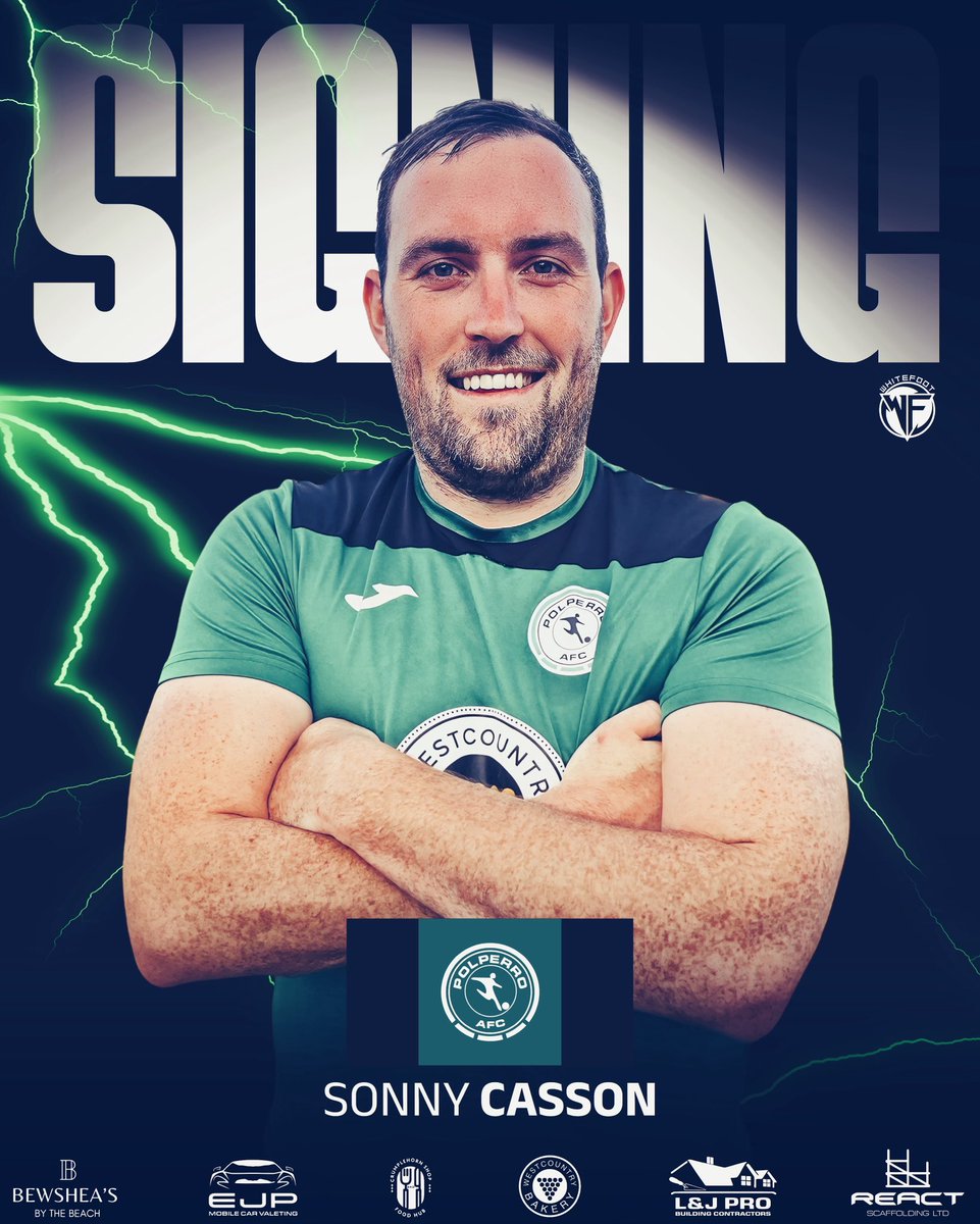 We’re thrilled to unveil our 2nd summer signing as we welcome Sonny Casson to Killigarth ahead of the new season!

A commanding presence at the back, Sonny joins from Saltash Borough, where he captained the side for an impressive 8 years and won two league titles.

Welcome Sonny