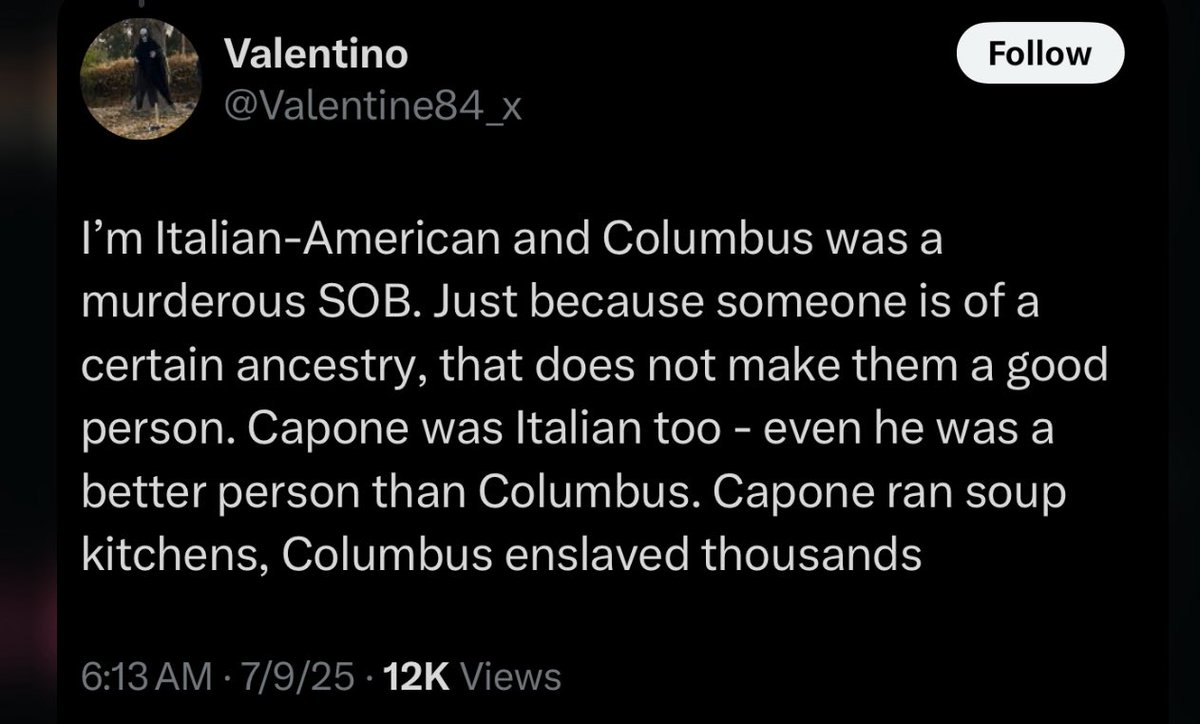 Communist logic:

Columbus must be condemned because he enslaved thousands.

But Communism must be celebrated even though it murdered hundreds of millions!