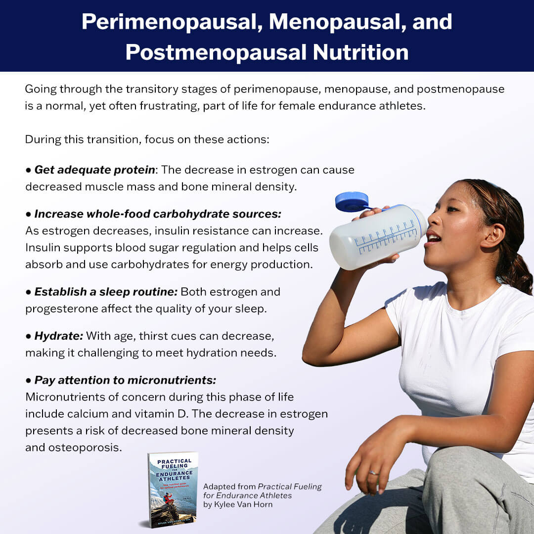 HumanKineticsEU's tweet image. Focus on these following actions as a female endurance athlete during the transitory stages of perimenopause, menopause, and post-menopause: 

Learn more with our book Practical Fueling for Endurance Athletes: 

➡️ bit.ly/4kJ8EQz

#WomensHealth