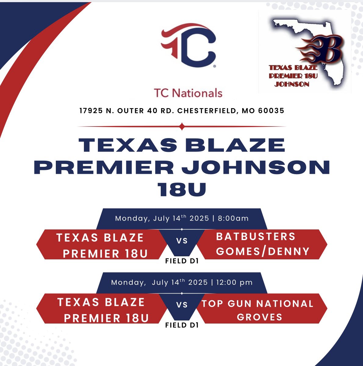 Makaila Anderson (@makailaanders77) on Twitter photo Game schedule for Triple Crown Nationals in St. Louis, Missouri starting on Monday 7/14/25! I can’t wait to hit the field! #grind #softball #athlete <a href="/fl_texasblaze/">Texas Blaze (FL) 18U-Johnson</a> <a href="/CoastRecruits/">Coast 2 Coast Recruits</a> <a href="/TopPreps/">SPORTS NEWS, VIDEOS, GRAPHICS, EXPOSURE & MORE</a> <a href="/SoftballDown/">Down South Softball</a> <a href="/DirectRecruits/">Direct Recruits</a> <a href="/D1ProScouts/">D1ProScouts</a> <a href="/LineDsoftball/">Line Drive Media</a> <a href="/TOP_D1RECRUITS/">Softball Top Preps Retweet</a> <a href="/DfwSho/">DFW Sho'Case</a> Game schedule for Triple Crown Nationals in St. Louis, Missouri starting on Monday 7/14/25! I can’t wait to hit the field! #grind #softball #athlete <a href="/fl_texasblaze/">Texas Blaze (FL) 18U-Johnson</a> <a href="/CoastRecruits/">Coast 2 Coast Recruits</a> <a href="/TopPreps/">SPORTS NEWS, VIDEOS, GRAPHICS, EXPOSURE & MORE</a> <a href="/SoftballDown/">Down South Softball</a> <a href="/DirectRecruits/">Direct Recruits</a> <a href="/D1ProScouts/">D1ProScouts</a> <a href="/LineDsoftball/">Line Drive Media</a> <a href="/TOP_D1RECRUITS/">Softball Top Preps Retweet</a> <a href="/DfwSho/">DFW Sho'Case</a>