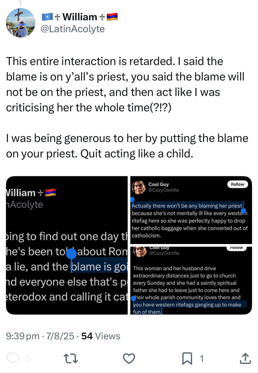 “Cozy Oomfie” throws a tantrum when I say lying about the heterodox is bad, calls me mentally ill, and blocks me