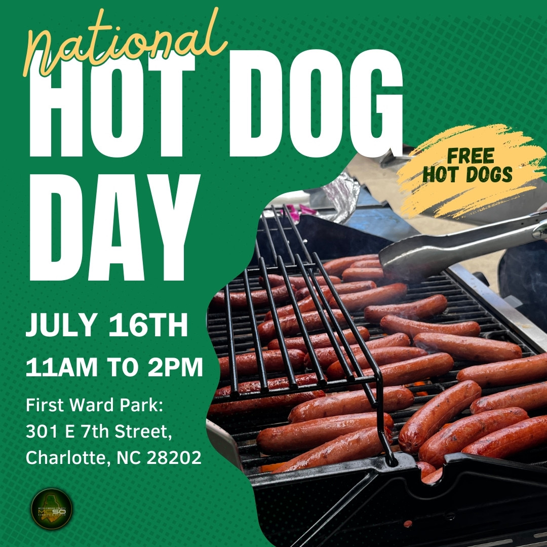 Mark your calendars! National Hot Dog Day is back one week from today, Wednesday, July 16. Join us at First Ward Park from 11 am to 2 pm for fun, food, and community!