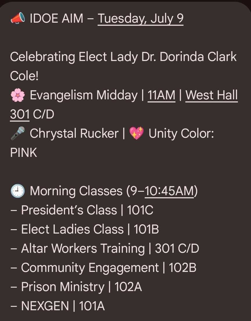 COGIC IDOE tweet media