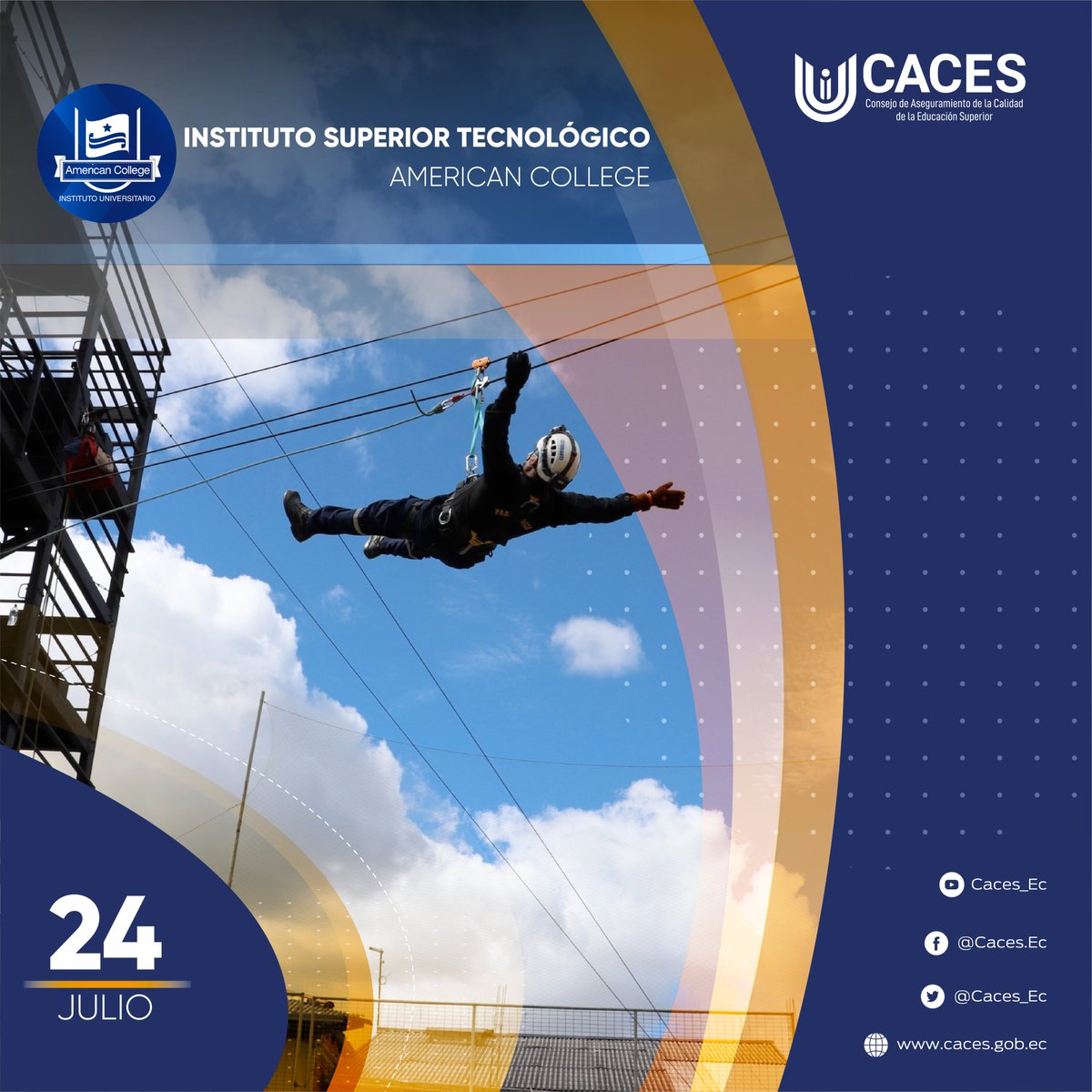 Caces_Ec's tweet image. 🔔El Instituto Superior Tecnológico American College conmemora un año más de vida institucional.
Saludamos a toda su comunidad educativa. Éxitos en la formación de profesionales, innovadores que aportan al desarrollo de nuestro país.