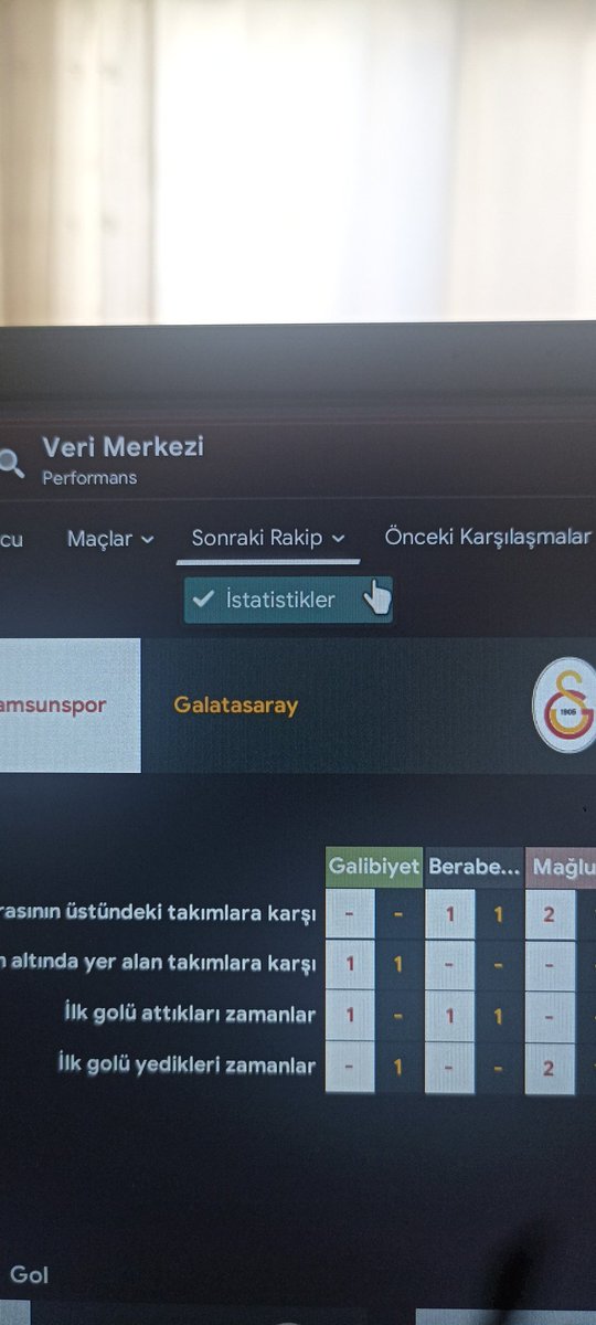 Veri merkezinde sonraki maç için rakibi analiz etmek istiyorum fakat takım analizi yaptığımız tablolar çıkmıyor,nedenini bilen var mı
