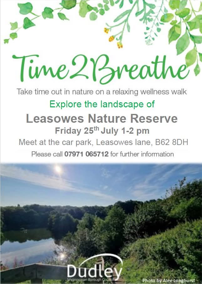 This months Time 2 Breathe will take place in the beautiful landscape of Leasowes Nature Reserve, we hope to see you there 💚🌿 <a href="/DiscoverDudley/">Discover Dudley</a>