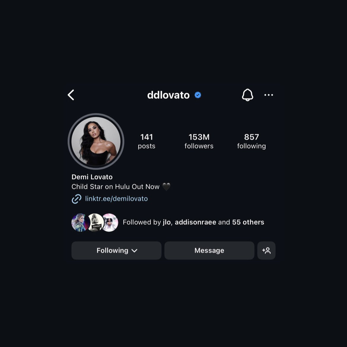 dlcharts's tweet photo. Demi Lovato is archiving her Instagram posts. https://t.co/ABUYhYWy86
