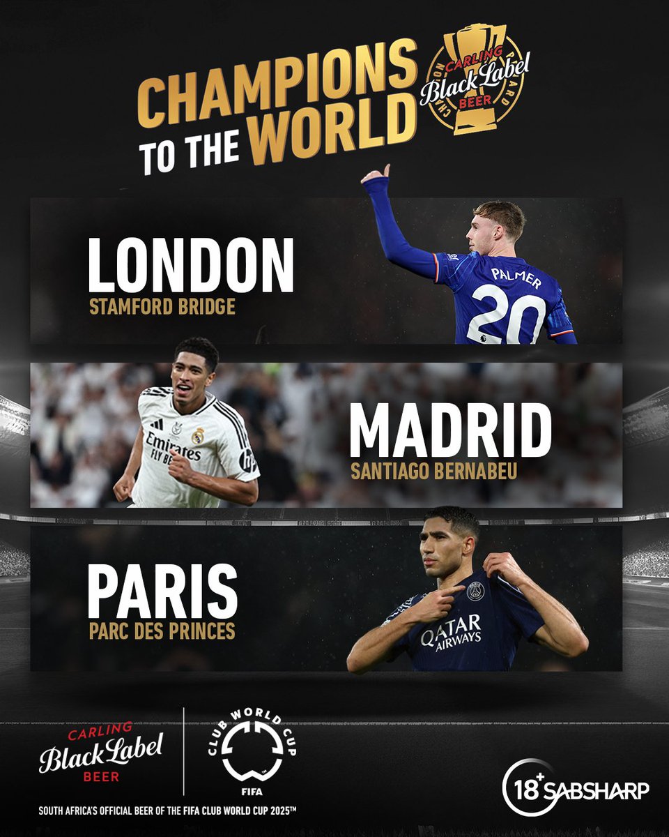 We’re hours away from the 2nd FIFA Club World Cup semi-final! 🌍🏆 3 cities still up for grabs! 
Predict Real Madrid vs PSG final score now: carlingpredictor.com​
​
Reply with the city you want to travel to, for  a 6-pack in your DMs 🍺​#ChampionsToTheWorld