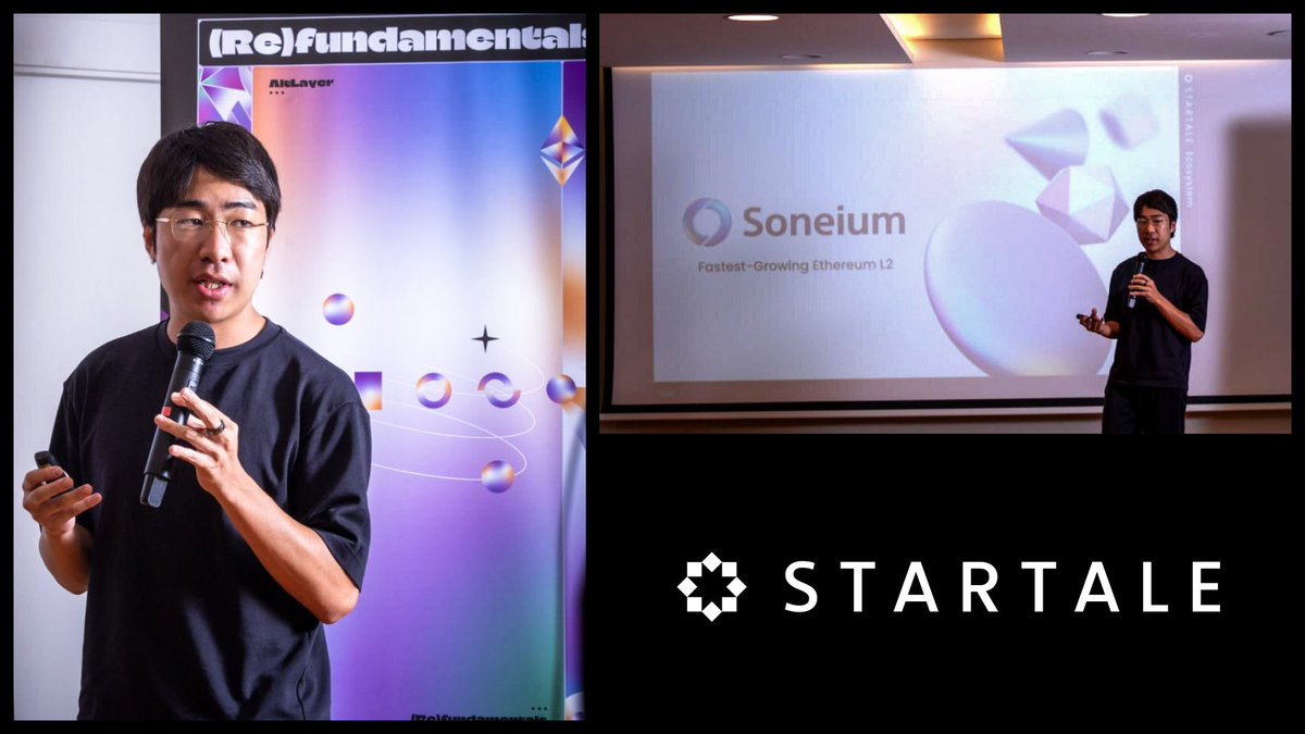 StartaleGroup's tweet image. 🎙️ @WatanabeSota took the stage at @EthCC Cannes in a session hosted by @alt_layer to share what Startale is building.
📼 Why entertainment is the next unlock for web3
📊 How L2s are now sustainable infra
🪪 Account Abstraction + Chain = real adoption
The product era is here.…