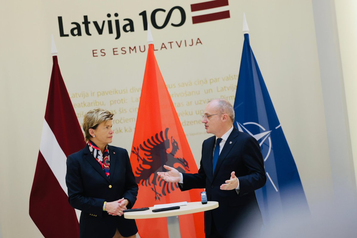 IgliHasani's tweet image. Dear @Braze_Baiba, thank you for the warm hospitality in Riga and your strong commitment to advancing Albanian–Latvian relations.
We explored concrete opportunities for closer cooperation—from education and cybersecurity to tourism and cultural exchanges.
Albania and Latvia are…