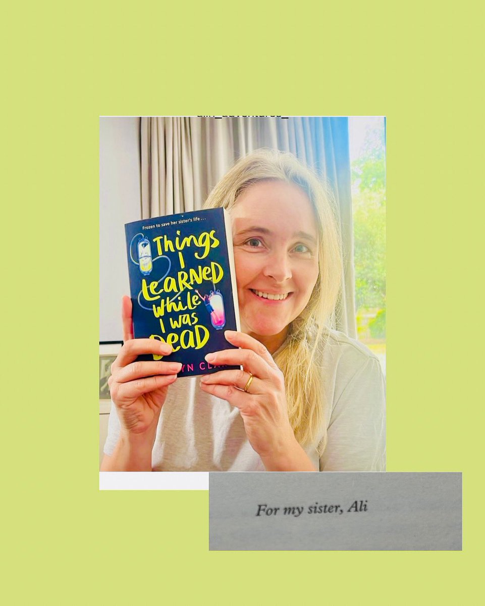 Kathryn Clark (@kclarkwriter) on Twitter photo 👀 Here’s my sci-fi loving sister with her brand new copy of my sci-fi book about sisters! 💚<a href="/FaberChildrens/">Faber Children's</a> #thingsilearnedwhileiwasdead #YAbooks #scifi 👀 Here’s my sci-fi loving sister with her brand new copy of my sci-fi book about sisters! 💚<a href="/FaberChildrens/">Faber Children's</a> #thingsilearnedwhileiwasdead #YAbooks #scifi