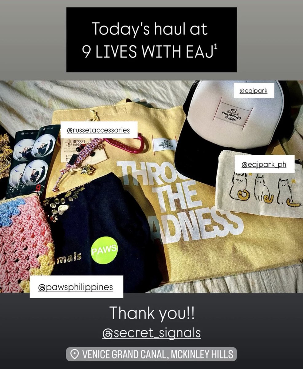 Thank you so much for today!! 

9 LIVES WITH EAJ¹ 
#eaj1    
#canwejustpause    
#eaJ1EP  

Sabaw na sabaw na ko pero sulit naman. Pwede na matulog 😅