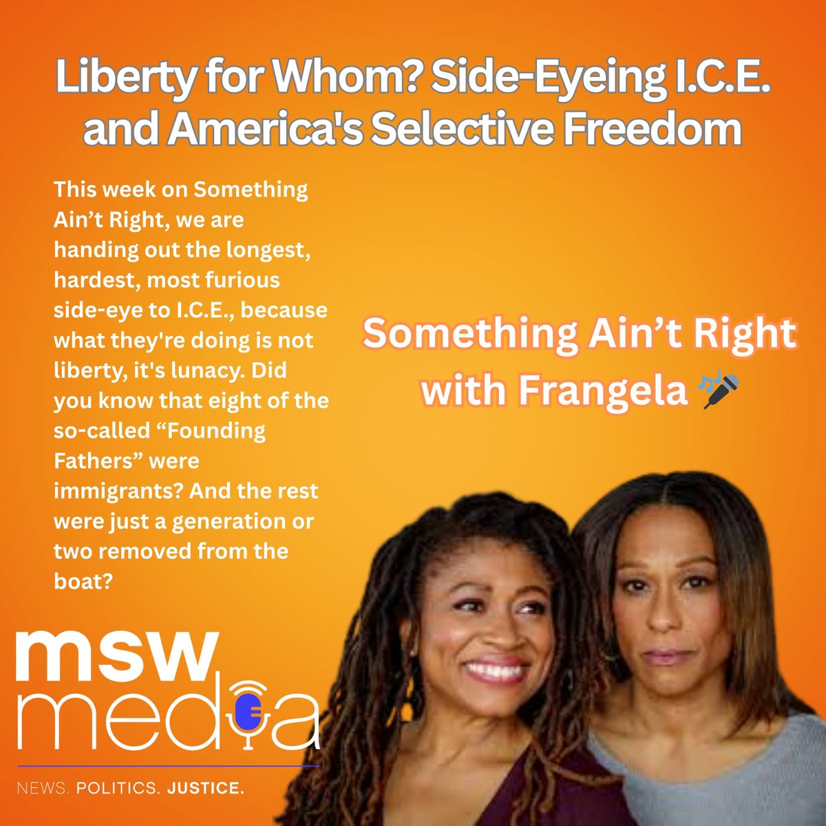 New #SomethingAintRight with <a href="/frangeladuo/">Frangela</a> #MSWMedia 🎤

Listen: redcircle.com/shows/frangela…