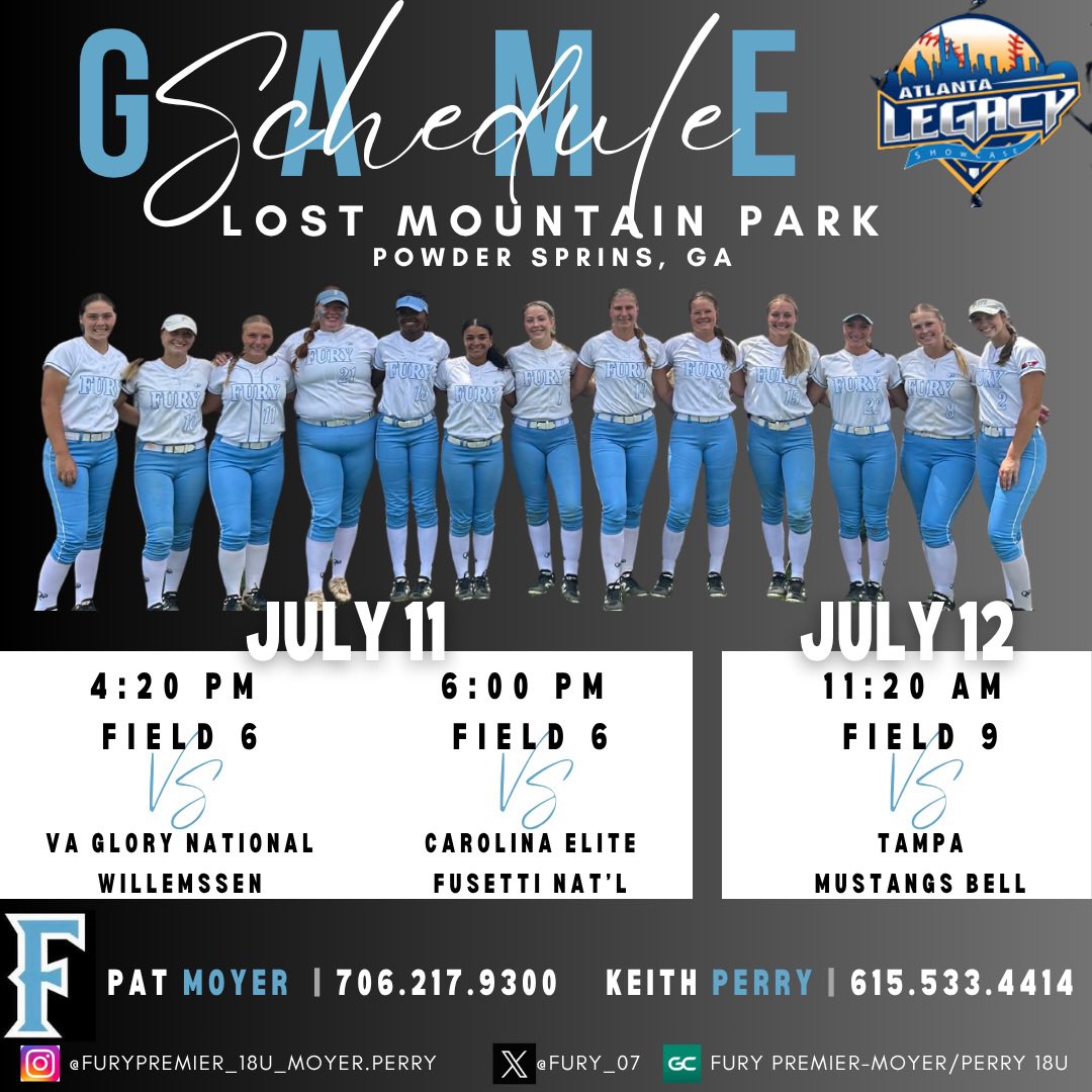 Next Tournament this weekend in GA for Atlanta Legacy!  See you there!