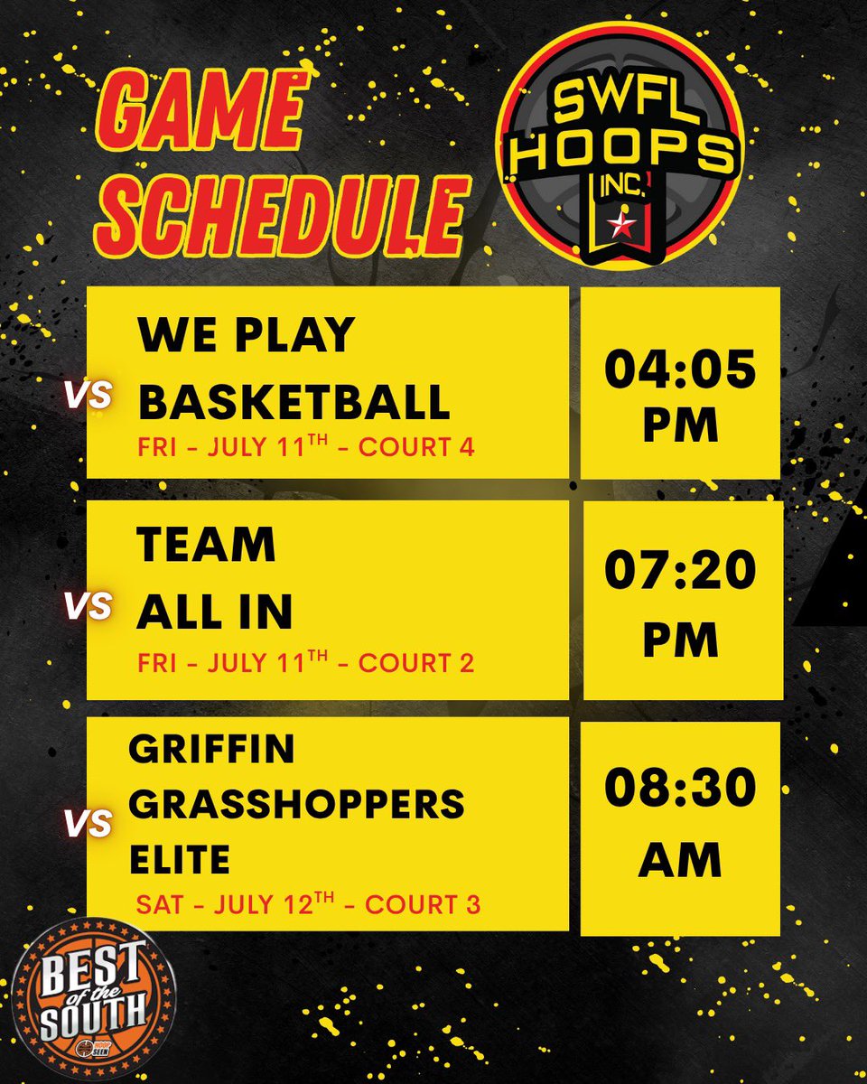 Coach Chery (@coach_chery) on Twitter photo Coaches at <a href="/hoopseen/">HoopSeen</a> Best of the South, make sure you stop by to check out the <a href="/swfl_hoops/">SWFL Hoops</a> BLACK HSA team this weekend! Roster has been getting phone calls, interest & offers from numerous all levels!!
📲 DM for more info!!
0 - <a href="/JordanNelsonn2/">jordan nelson</a>
2 - <a href="/DanielRees__/">Daniel Rees</a>
3 - <a href="/dbehn4/">Darius Behn</a> Coaches at <a href="/hoopseen/">HoopSeen</a> Best of the South, make sure you stop by to check out the <a href="/swfl_hoops/">SWFL Hoops</a> BLACK HSA team this weekend! Roster has been getting phone calls, interest & offers from numerous all levels!!
📲 DM for more info!!
0 - <a href="/JordanNelsonn2/">jordan nelson</a>
2 - <a href="/DanielRees__/">Daniel Rees</a>
3 - <a href="/dbehn4/">Darius Behn</a>