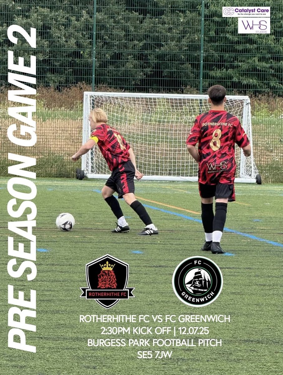 Rotherhithe FC (@rotherhithefc) on Twitter photo Pre Season Game no.2!
企
We return to burgess park for pre season as we have our next test against a <a href="/FCGreenwich/">FC Greenwich</a> in our league <a href="/KCFL1516/">Kent County FL News</a> next season which is a good opportunity to see where we're at
with reserve team players also in the
<a href="/BASLFL/">B&SL Football league</a> Pre Season Game no.2!
企
We return to burgess park for pre season as we have our next test against a <a href="/FCGreenwich/">FC Greenwich</a> in our league <a href="/KCFL1516/">Kent County FL News</a> next season which is a good opportunity to see where we're at
with reserve team players also in the
<a href="/BASLFL/">B&SL Football league</a>