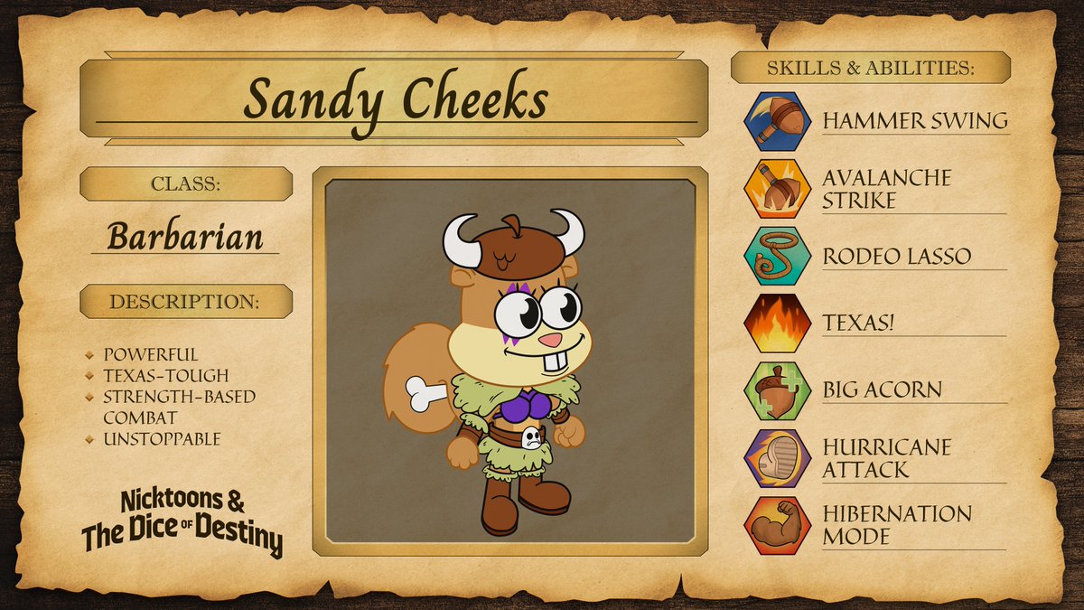 NickRPGGame's tweet image. Sandy Cheeks ain’t just smart — she hits like a truck in a tree dome 🛻
@Nickelodeon #SandyCheeks #DiceofDestiny