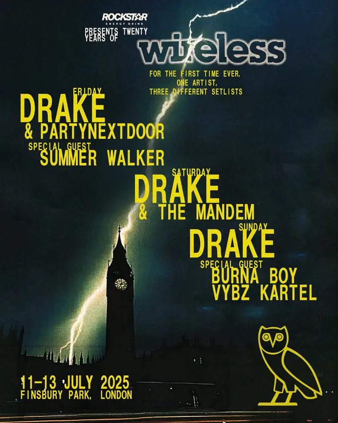 Gotta say it again, Drake headlining all 3 nights at Wireless is just insane. Even if you a hater you gotta respect it, <a href="/Drake/">Drizzy</a> catalogue so versatile he can line up three nights with different vibes / genres. 

How many artists we know that can pull this off, we talking any