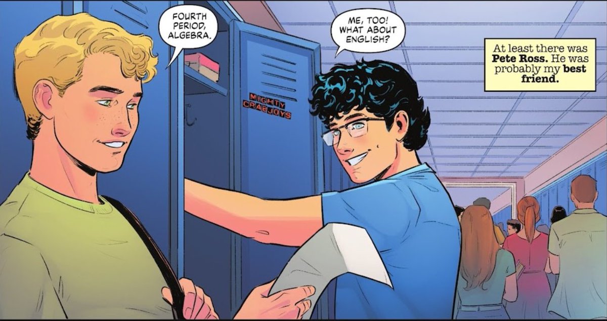 MaleLoveBR's tweet photo. Action Comics #1088 (SPOILER)
Clark Kent x Pete Ross
In an ideal world, this would be a story titled "Smallville BL" (or "Smallville High School BL") in which #Clete would be in Clana's place during #Superman's adolescence.
#Superboy #BoysLove #Yaoi https://t.co/DhTgtRLoP2