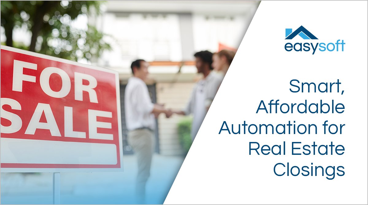 Simplify closings from contract to keys. 🏡

Easysoft streamlines #RealEstateTransactions by automating #ClosingDisclosure &amp; HUD forms, tax &amp; transfer calculations, amortization, and more.

🔎 Discover the impact on firm efficiency with a free 7-day trial: bit.ly/3017XOt