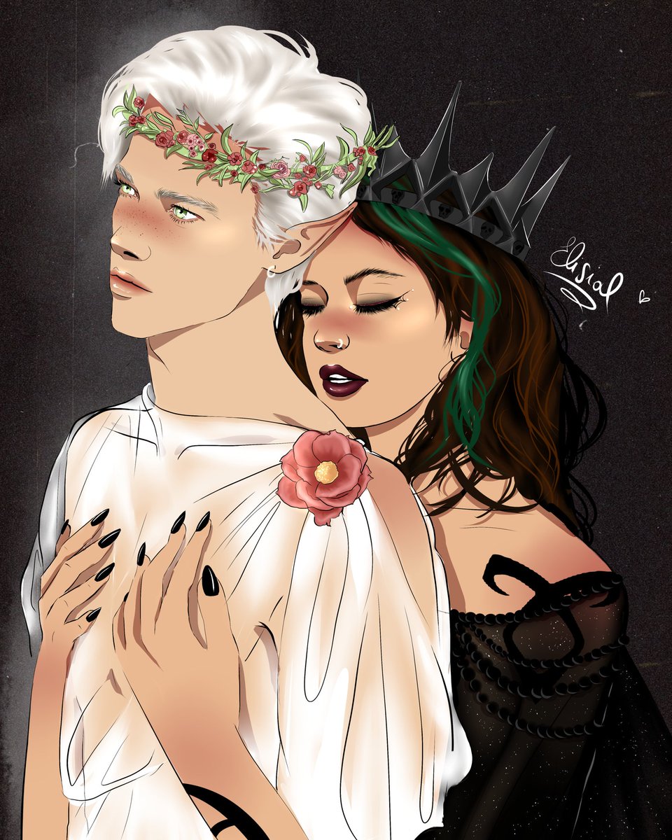 elisial_art's tweet photo. In honour of @cassieclare reminding us how Ash looks like, I'm reposting the best fanart I've ever drawn of Dru and Ash: them as Hades and Persephone (and you can guess who is who ;)) https://t.co/VvdJSlqmMe