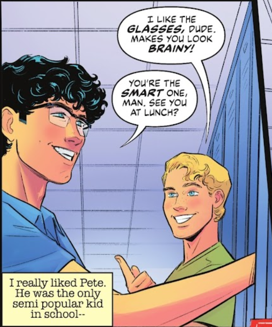 MaleLoveBR's tweet photo. Action Comics #1088 (SPOILER)
Clark Kent x Pete Ross
In an ideal world, this would be a story titled "Smallville BL" (or "Smallville High School BL") in which #Clete would be in Clana's place during #Superman's adolescence.
#Superboy #BoysLove #Yaoi https://t.co/DhTgtRLoP2